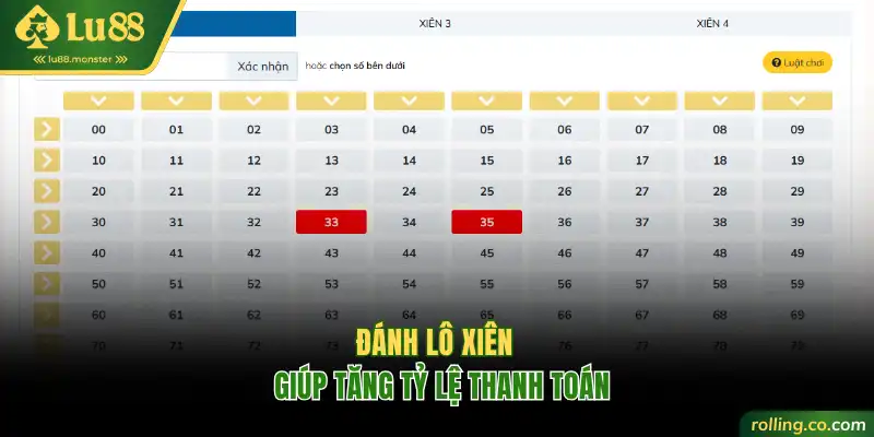 Đánh lô xiên giúp tăng tỷ lệ thanh toán